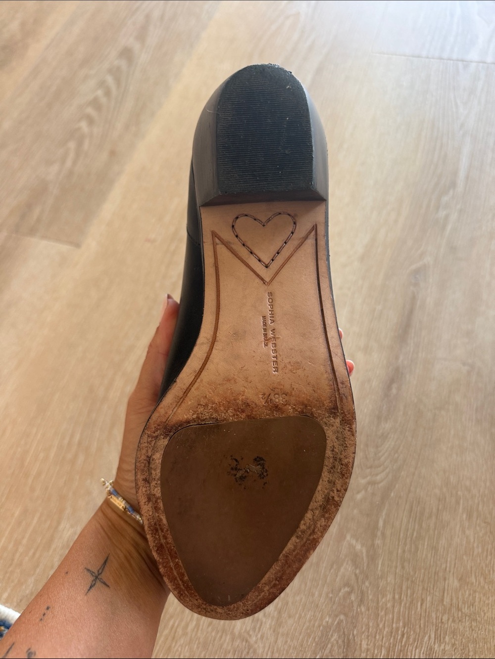 Sophia Webster Black Ankle Boots with Rose Gold Studs - Picture 4 of 4